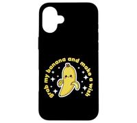 Banana Lover Cute Kawaii Funny Grab my Banana Make a Wish Case for iPhone 16 Plus