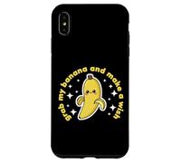 Banana Lover Cute Kawaii Funny Grab my Banana Make a Wish Case for iPhone XS Max