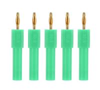 Banana Male to Female Plug 2mm to 4mm Socket Probe Adapter, Convert Banana Plug, 5Pcs 4mm Screw Type Banana Plugs 2mm to 4mm Convert Banana, Hardware (Green)