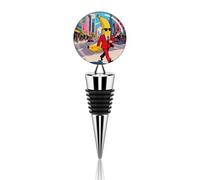 Banana Man Wine Stoppers Reusable Wine Bottle Stopper Decorative Champagne Stoppers Silicone Beverage Bottle Sealer Keep Fresh, Leakproof Wines Saver for Bar Party Decor