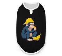 Banana Monkey Anima Dog Shirts Patterned Pet Clothes Tank Top Sleeveless T-Shirt for Cats Puppy 2XL