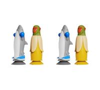 Banana Monkey vs Shark Flipping, Italian Brainrot Flip Challenge Game, Fun Party Games, Creature Figurine Anime Model Gifts for Fans Birthday Gifts Party Decorations-2PCS