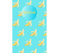 Banana Monogram Print Notebook - 8.5 X 5.5 A5 Size - 100 pages - Medium Lined Paperback Notebook for Writing, Notes, Doodling and Tracking Paperback