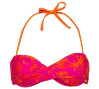 Boro Althea Bandeau Bikini Top in Floral Print Fuchsia