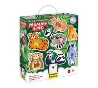 Banana Panda Mommy & Me First Puzzle Set | 11 Two-Piece Animal Puzzles with Cutouts | Educational Toy for Toddlers 18+ Months | Fine Motor Skills & Vocabulary Development | Parent Guide Included