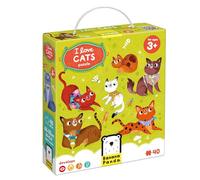 Banana Panda I Love Cats 40-Piece Floor Puzzle - Cardboard Jigsaw Puzzle for Kids 3-6 Years, Multicolor, Intermediate Skill Level