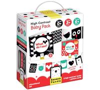 Banana Panda High Contrast Look and Feel Baby Book Cards / Black White Baby Toy Booklet from 0 months - 2 books & 7 cards