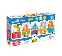 Banana Panda - Make-a-Match Puzzle Number Train - Contains 30 Large Pieces for Learning Numbers and Colours as well as a Guide for Parents with Creative Game Ideas, for Children Aged 3 and Above