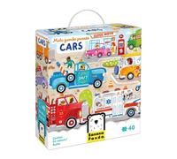 Banana Panda Moto Jumbo Puzzle Cars | 40-Piece Educational Vehicle Puzzle for Kids Age 3+ | Cars, Trucks, Fire Engines & More | Boosts Observation, Imagination & Fine Motor Skills