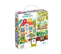 Banana Panda What Grows in The Garden? Puzzle Set for Kids | 40-Piece Puzzle + 32 Tiles + Educational Poster | Nature Learning Toy for Age 3+ | Fruits & Vegetables Game for Preschoolers