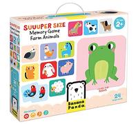 Banana Panda - Suuuper Size Memory Game Farm Animals - Educational Assignment Activity for Children from 2 Years and Above