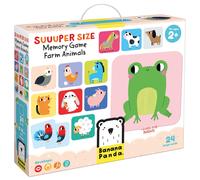 Banana Panda - Suuuper Size Memory Game Farm Animals - Educational Assignment Activity for Children from 2 Years and Above