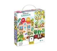 Banana Panda What Grows in The Garden? Puzzle Set for Kids | 40-Piece Puzzle + 32 Tiles + Educational Poster | Nature Learning Toy for Age 3+ | Fruits & Vegetables Game for Preschoolers