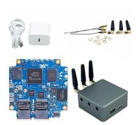 Banana Pi BPI-R3 Mini Development Board, MediaTek Filogic Processor, Dual SATA Ports, Network Router Board (Board + Power+ Antenna + Grey Case)