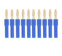 Banana Plug Connector 4mm to 2mm High Conductivity Brass PA Durable Stable Performance 30V AC 60V DC 32A for Electronic Instruments Industrial Equipment Testing 10Pcs (Blue)