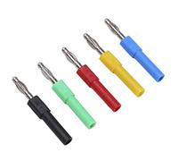 Banana Plug Connector 5PCS 4mm Male to 2mm Female Adapter, High Conductivity Brass for Multimeter Test Leads Industrial Electronics