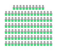 Banana Plug Socket Terminal Binding Post 100Pcs High Strength ABS Plated Brass Wire Connector for Electronic Industrial Equipment Ships Trucks (Green)