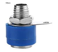 Banana Plug Speaker Connector Audio Connector Full Seal Insulated Safety Protection 4mm Standard Size Fits Most Speakers Worldwide Plastic Steel PVC Blue 100pcs