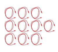 Banana Plug Test Lead Brass PVC Electrical Test Wire Cable 10Set High Performance Multimeter Test Lead for Automotive Diagnostics Electronic Testing Accessories (Red)