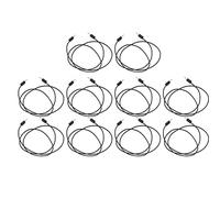 Banana Plug Test Lead Brass PVC Electrical Test Wire Cable 10Set High Performance Multimeter Test Lead for Automotive Diagnostics Electronic Testing Accessories (Black)