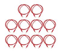 Banana Plug Test Leads Set, Male to Male Electrical Testing Leads, Gold Plated Brass Welding J.70003 4mm, 10 PCS Multimeter Accessories with PVC Protective Cover for Electro (Red)