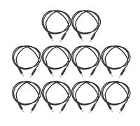 Banana Plug Test Leads Set, Male to Male Electrical Testing Leads, Gold Plated Brass Welding J.70003 4mm, 10 PCS Multimeter Accessories with PVC Protective Cover for Electro (Black)