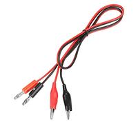 Banana Plug to Clip Cable Set - 80cm Length, 30V 5A Rated, Dual Color for Easy Identification, Ideal for Multimeter and Electronic Testing, 2 Pieces