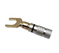 Banana Plugs Y Fork Connector Metal Sound Connector Sound Tool For Audiophiles & Homes Cinemas Enthusiasts Transmission Enhancer