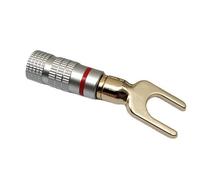 Banana Plugs Y Fork Connector Metal Sound Connector Sound Tool For Audiophiles & Homes Cinemas Enthusiasts Transmission Enhancer