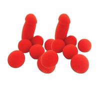 Banana Prank Sponge,Small Sponge for Brother with 4 Red Balls,Funny Stage Magic Accessories, Tricks Adult Prank Joke Prop,Imagination Stimulating Prank Gadgets ,2 Sets