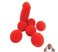 Banana Prank Sponge,Small Sponge for Brother With 4 Red Balls, Red Sponge Balls Soft Magic Tool Sponge Balls, Magic Tricks For Adults, Imagination Stimulating Prank Gadgets (1pc)