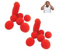 Banana Prank Sponge,Small Sponge for Brother With 4 Red Balls, Red Sponge Balls Soft Magic Tool Sponge Balls, Magic Tricks For Adults, Imagination Stimulating Prank Gadgets (2pcs)
