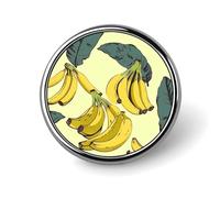 Banana Print Badge Holder Personalized Metal Button Pin Fashion Round Badge with Pattern Pin DIY Button Badges Exquisite Brooch Crafts Gift Clothes Decorative Pins