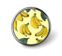 Banana Print Badges Circle with Button Design, Personalized Picture Pin Brooches, Round Badge Holders for Decorate Hat Shirt Clothing Bag Accessories