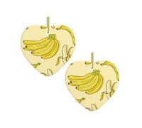Banana Print Print Xmas Ornaments, Christmas ceramic love pendant Hanging for Xmas Tree Home Indoor Outdoor Decor