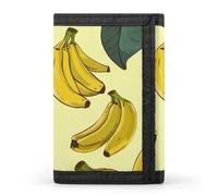 Banana Print Wallet,Credit Card Holder,Three-fold Wallet for Passport Covers, Purse Passport Bag for Men Women