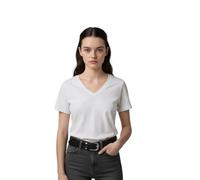 Banana Republic Factory Women's Short-Sleeve V-Neck T-Shirt, White, XL