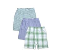 Banana Republic Mens 100% Organic Cotton Elastic Waistband 3 Pack Boxers Mixed, Bright Green Plaids, L
