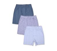 Banana Republic Mens 100% Organic Cotton Elastic Waistband 3 Pack Boxers Mixed, Chambray Floral Purple, L