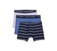 Banana Republic Mens Organic Cotton Blend Elastic Waistband 3 Pack Boxers Briefs, Lavender Purple / Blue, XL