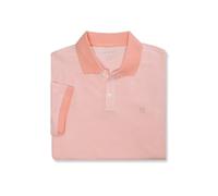 Banana Republic Mens Slim Fit Pique Mesh Organic Cotton Monogram Polo Shirt, Peach Party, Medium