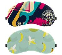 Banana Seamless Pattern 2-Pack Light-Blocking Soft Breathable Blindfold Sleeping Masks