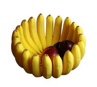 Banana Shape Fruit Plate - Decorative Snack Tray, Novelty Kitchen Dish, Ceramic Banana Bowl | Curved Design with Smooth Glaze for Dining Table Display Serving Counter and Fruit Arrangement
