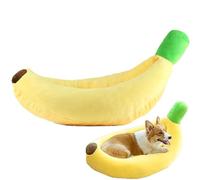 Banana Shaped Cat Cage Mats - Banana Bed For Cats | Soft Plush For House On Boat For Pets, Warm Cuddle Bed | Cage Mats For Dogs And Cats A
