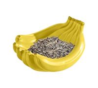 Banana-Shaped Ceramic Decoration Tray - Colorful Jewelry Tray - Funny Nut Dish, Reusable Ceramic Fruit Holder for Home, Studio