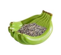 Banana-Shaped Ceramic Decoration Tray - Sculpted Fruit Vessel, Vibrant Countertop Dish | Artisanal Snack, Decorative Entryway Platter, Handcrafted Serving Accent, Festive Tabletop Keeper