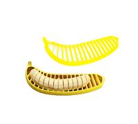 Banana Slicer, 2Pcs Plastic Banana Slicer Cutters Practical Banana Fruit Slicer Cutter Chopper Salad Fruit Peeler Kitchen Tool