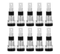 Banana Socket 4mm Electrical Test Accessories High Performance Durable ABS Plated Brass Connectors for Electronics Industrial Equipment Solar Cells 10Pcs (Black)