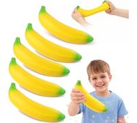 Banana Squeeze Fidget Toy 18cm Stretchy Sensory Stress Toy for Kids & Adults, Slow Rising Hand Exercise Toys,Anxiety Relief Toys, Novelty Gift for School Office Travel,Party Bag Filler