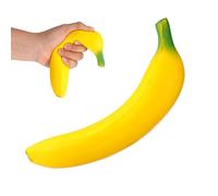 Banana Squeeze Fidget Toy, Soft PU Stretchy Banana Realistic Fruit Fidget Toy Cute Novelty Present for Adults Office Home Decor